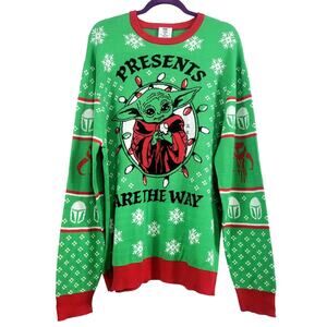 Star Wars Christmas Sweater Presents Baby Yoda Size‎ XXL NWT